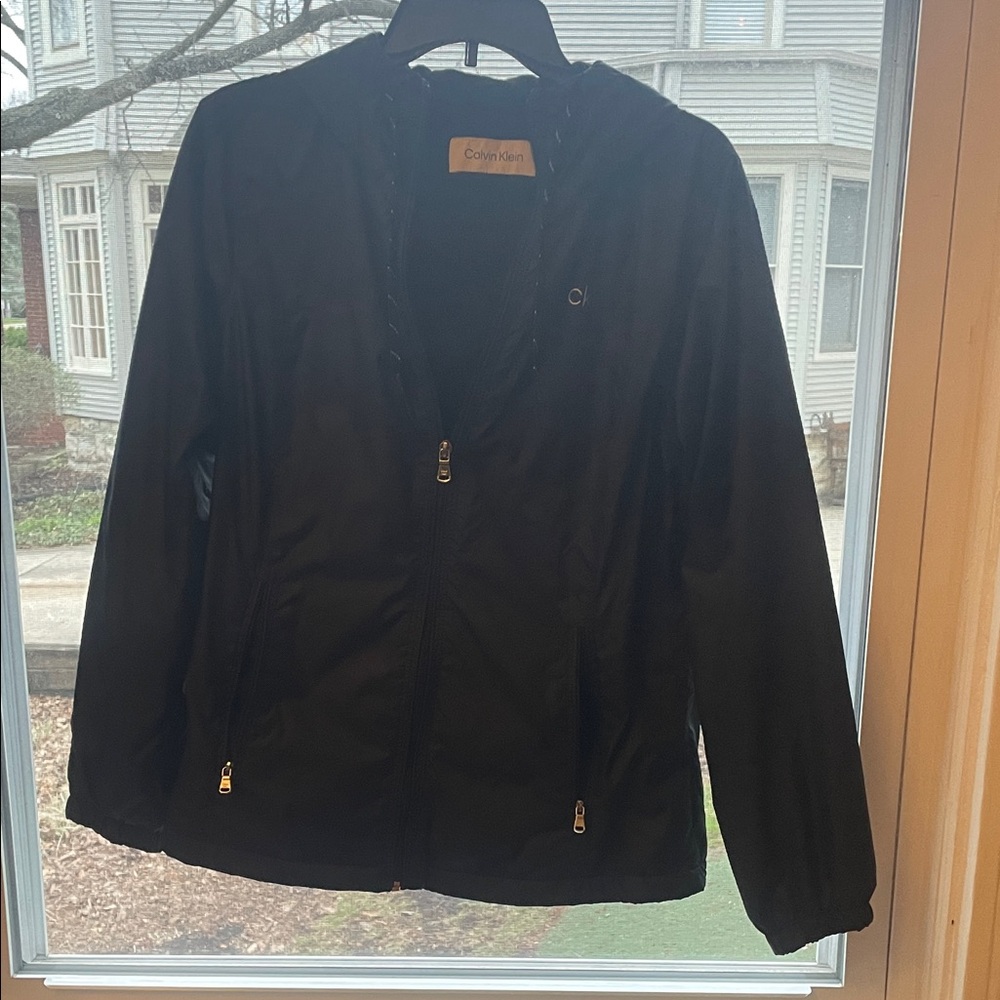 Calvin Klein Women’s Small Black Hooded Zip Jacket